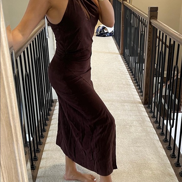 Zara linen blend chain halter dress - Picture 6 of 8